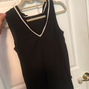 Black and white sheer tank top